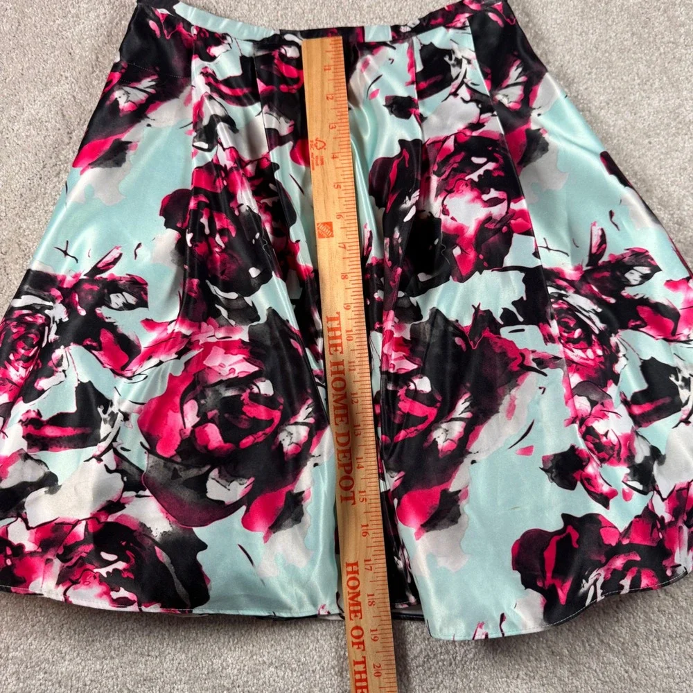 Blondie Nites Stacy Sklar Floral Satin Skirt Tulle Crinoline Blue Pink Black‎ 3